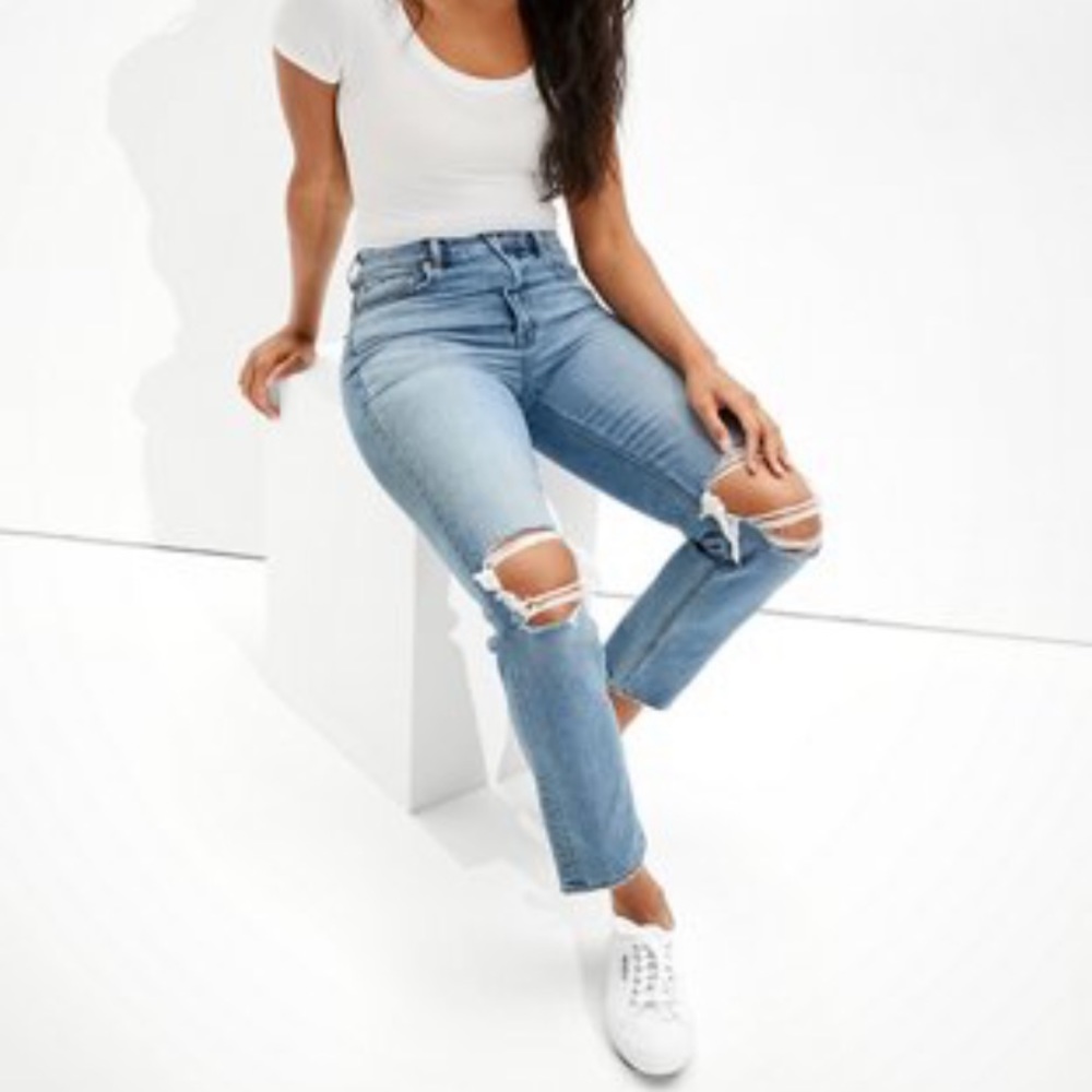 AE Ripped Mom Jeans